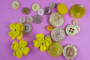 Colorful clothes buttons pattern