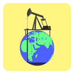 reduction of oil reserves on planet Earth. Low fuel level. The high price of fuel. Political, economic concept. flat icon