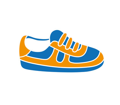 Sneaker shoe icon isolated.