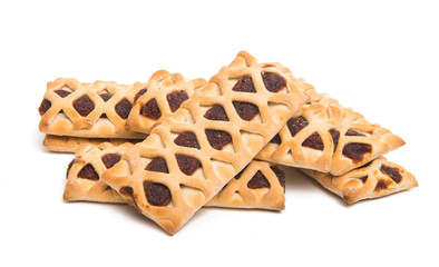 biscuits with fruit filling isolated