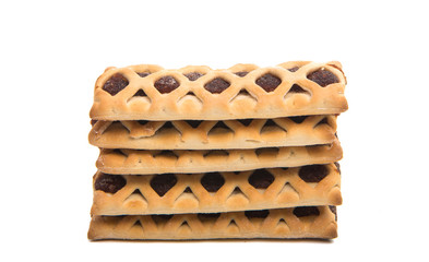 biscuits with fruit filling isolated