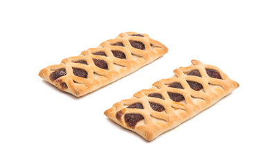 biscuits with fruit filling isolated