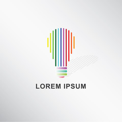 Abstract lamp logo. Vector logotype design. colorful and creative