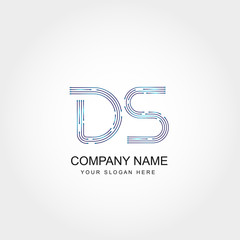 Initial Letter DS Logo Vector Design