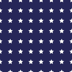 Festive seamless background in national colors USA red white blue. Strips and stars, fireworks Great idea for decorating the holiday on July 4th, Independence memory Days, barbecue party