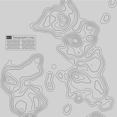 Topographic map. Topographical background. Linear graphics. Vector illustration.