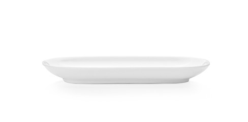 white plate on white background