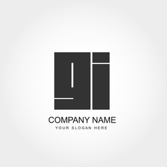 Initial Letter GI Logo Vector Design