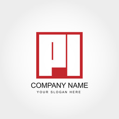 Initial Letter PL Logo Vector Design