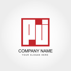 Initial Letter PJ Logo Vector Design