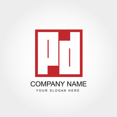 Initial Letter PD Logo Vector Design