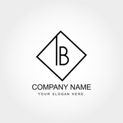 Initial Letter IB Logo Design Vector