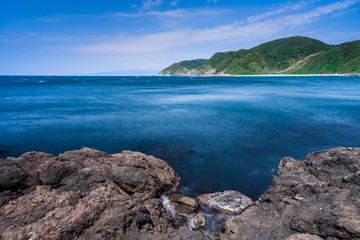 山形県 由良海岸 白山島 Yura beach in Yamagata Prefecture