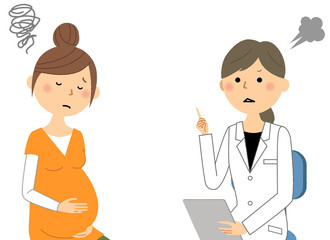 医者と妊婦　妊婦健診