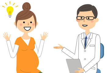 医者と妊婦　妊婦健診