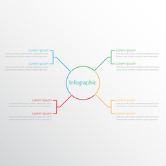 Vector infographic templates used for detailed reports. All 4 topics.