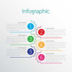 Vector infographic templates used for detailed reports. All 6 topics.