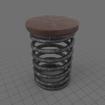 Upcycled coil stool