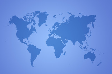 blue map of the world