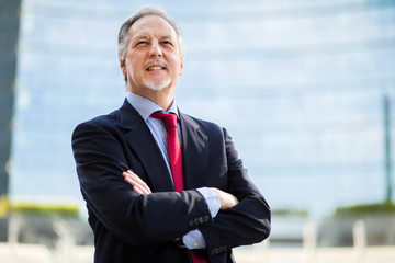 Mature business man portrait outdoor