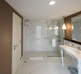 white bathroom interior