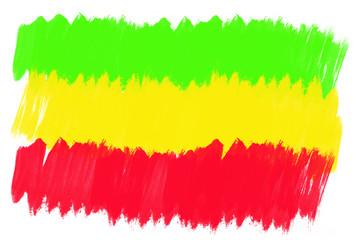 reggae color with concrete wall background