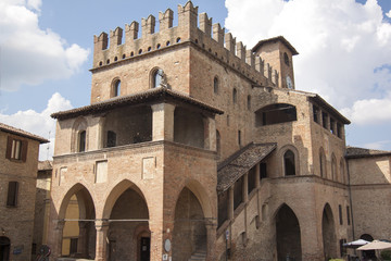Fototapeta premium Castell'Arquato Piacenza Italia centro storico