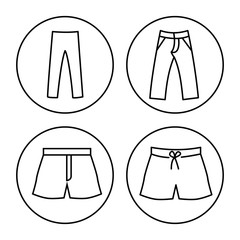 Icons set of male wear-Vector Iconic..