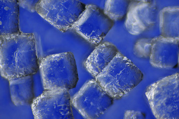 Sodium chloride crystals