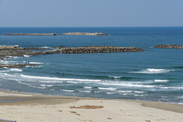 山形県 湯野浜海岸 Yunohama Beach in Yamagata Prefecture. 