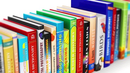 Seamless looping color hardcover books