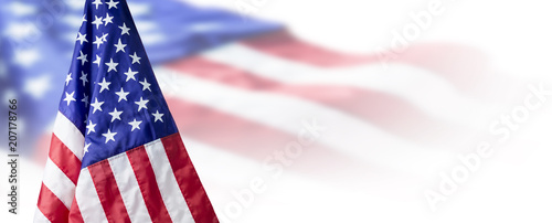 USA or American flag background with copy space