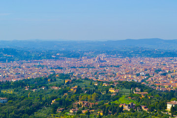 The hills of Fiesole surrounding Florence, Italy