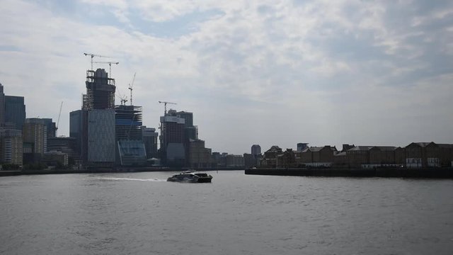 Thames River near Canary Warf in London