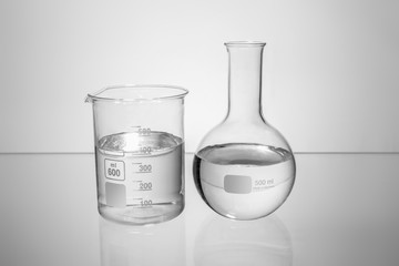 Science and medical glassware and test tube, Chemical laboratory