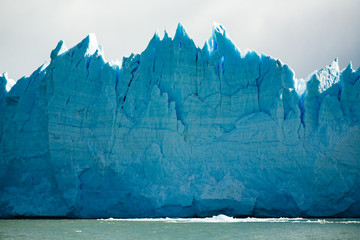 Glacier seen from a boat in Patagonia, Argentina
