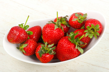 Strawberry in the bowl