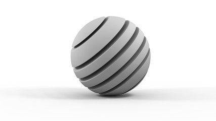 3d ball isolated on white background 