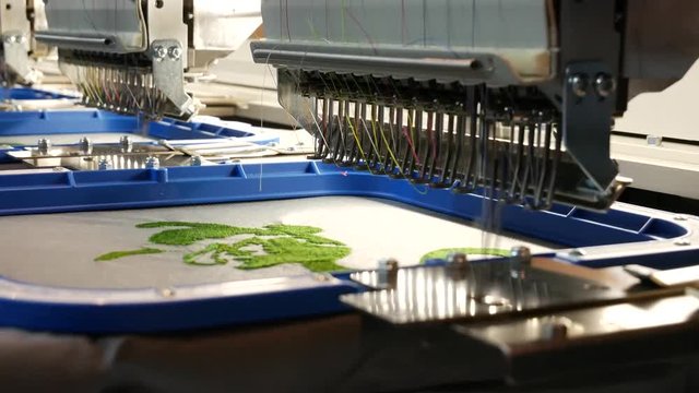 Textile - Professional and industrial embroidery machine.