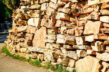 Fototapeta premium Texture masonry stone wall