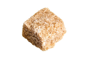 Brown cane unrefined sugar cube