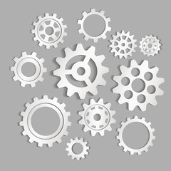 Set of gears. Vector icon