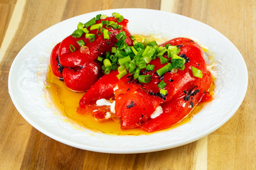 Stuffed pepper with cheese