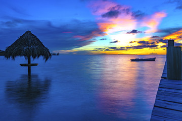 Sunset in Roatan Honduras