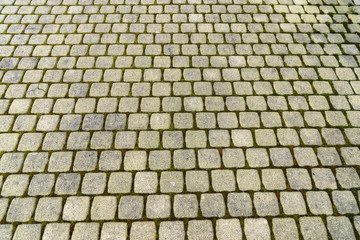 Gray brick pavement background