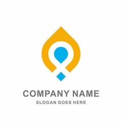 Geometric Square Circle Arrow Business Company Stock Vector Logo Design Template