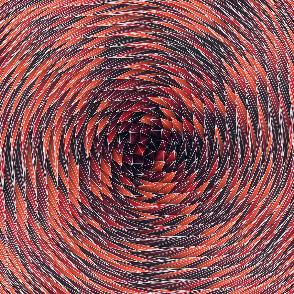 Poster Abstract pattern background of colored shapes 3D rendering