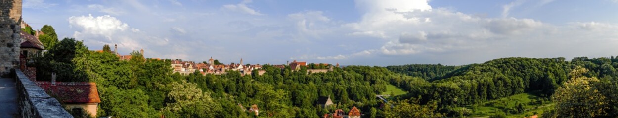 Fototapeta na wymiar Panorama of Rothenburg ob der Tauber, Bavaria, Germany, Europ