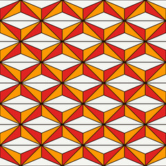 African style seamless pattern with abstract figures. Ethnic and tribal print. Geometric ornamental background