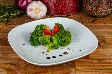 Delicious broccoli with garlic